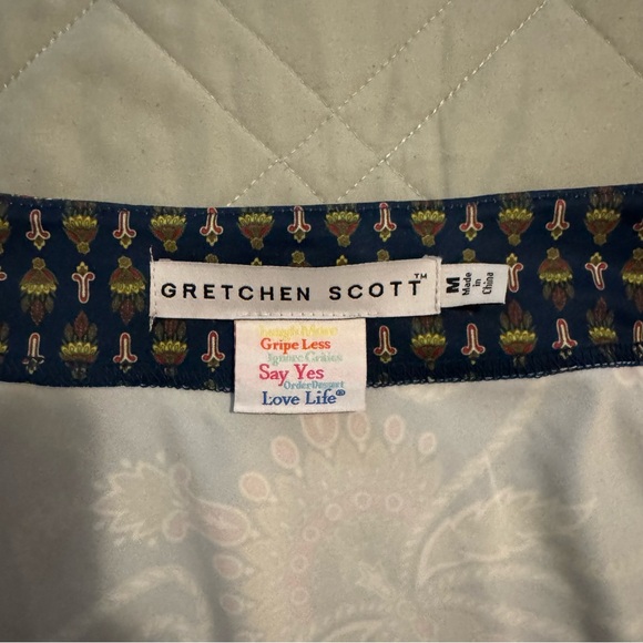 Gretchen Scott Designs A Line Skirt in Blue Tropical Paisley - Medium - Picture 5 of 5